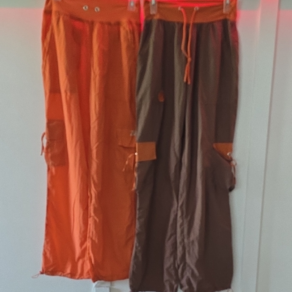 Zumba Fitness Orange and Brown Cargos LOT 2!